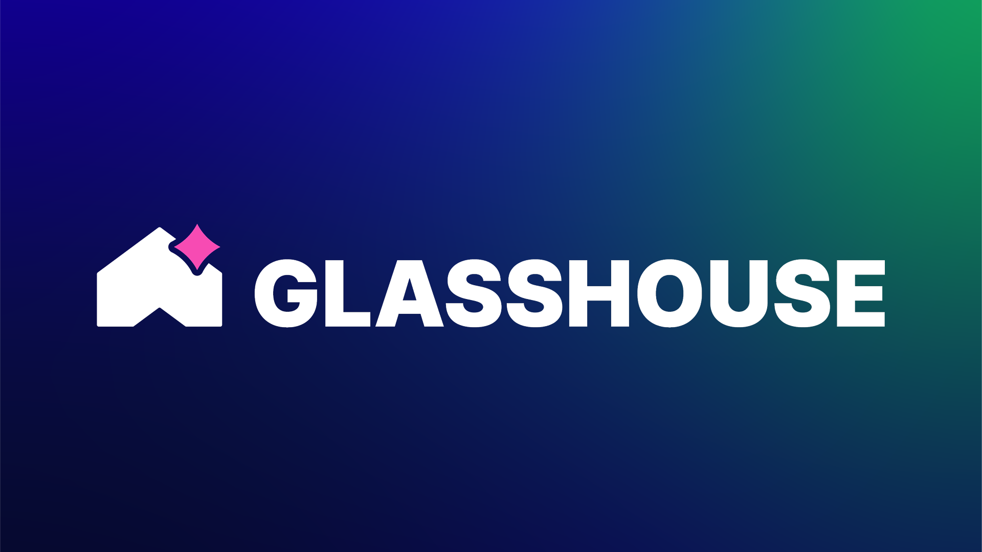 Glasshouse logo against a blue-to-green gradient